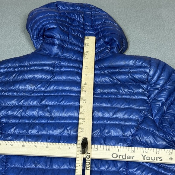 Patagonia Ultralight Down Hoody Womens M Blue Packable Puffer Jacket - Picture 8 of 8